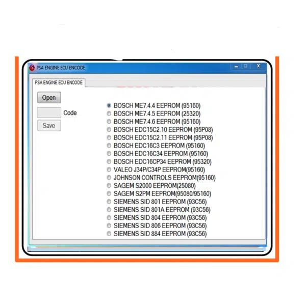 psa engine ecu code calculator