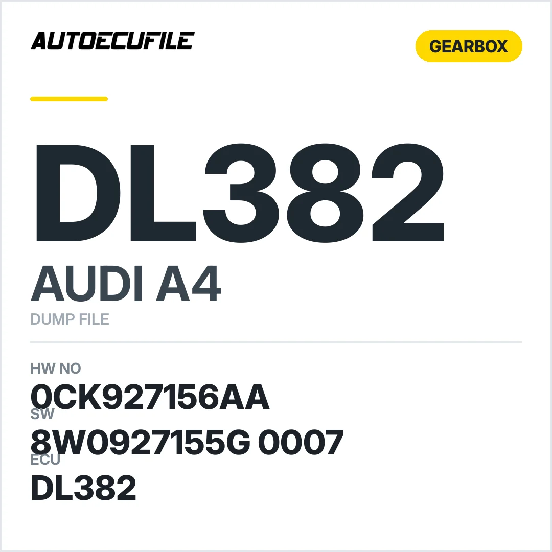 AUDI A4 GEARBOX DL382 0CK927156AA 8W0927155G 0007 DUMP