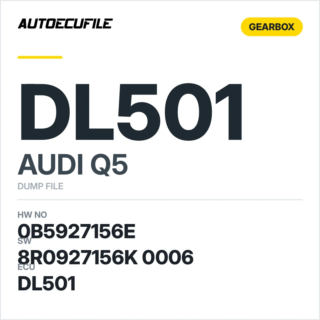 AUDI Q5 GEARBOX DL501 0B5927156E 8R0927156K 0006 DUMP