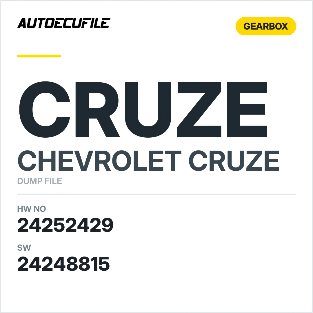 CHEVROLET CRUZE TCM 24252429 24248815 DUMP