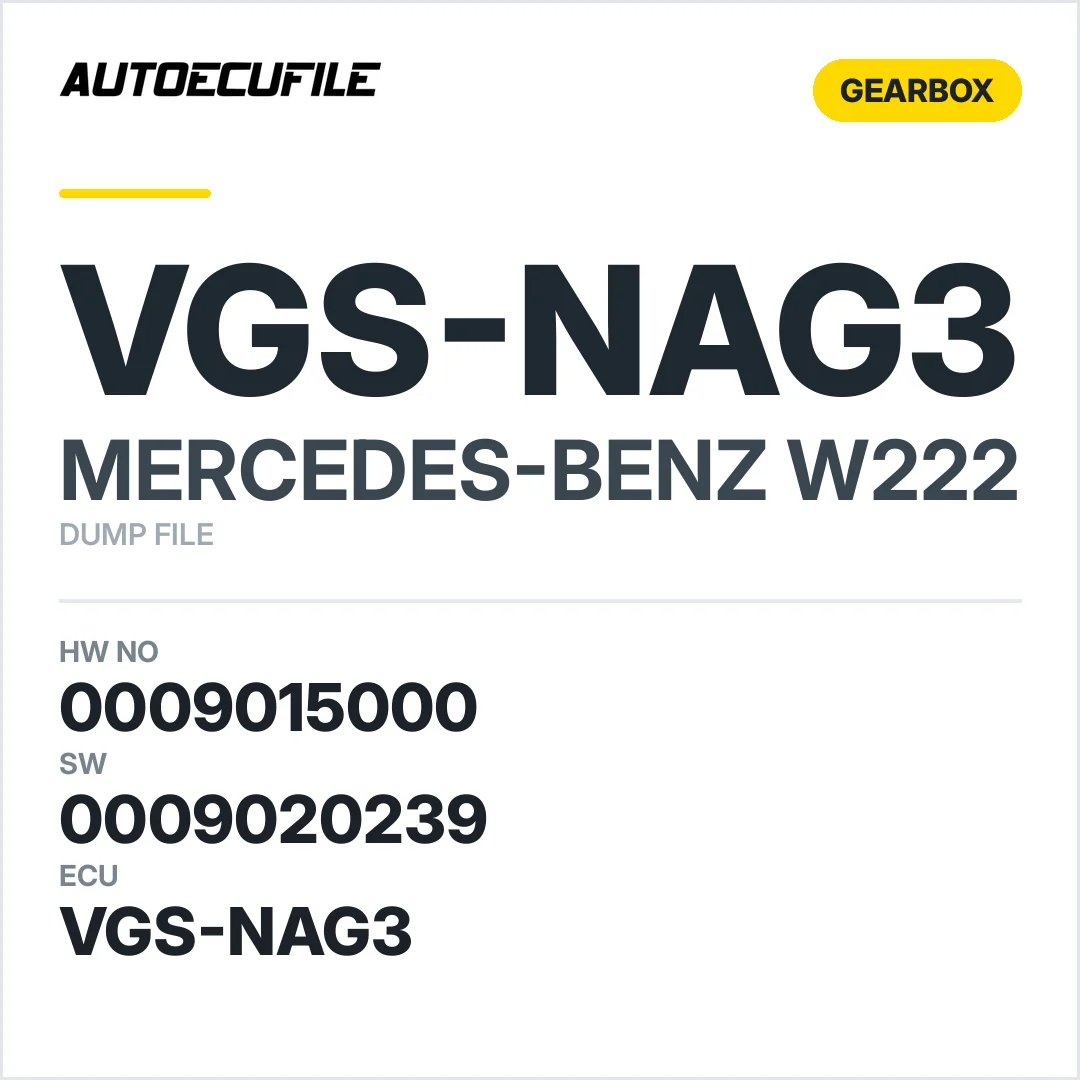 MERCEDES W222 GEARBOX VGS-NAG3 0009015000 0009020239 DUMP