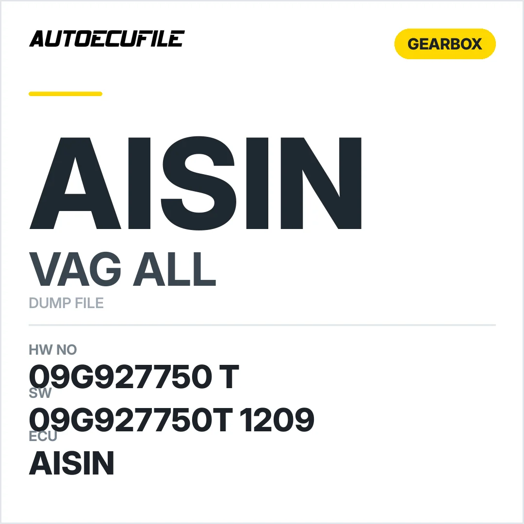 VAG GEARBOX AISIN 09G927750 T 09G927750T 1209 DUMP