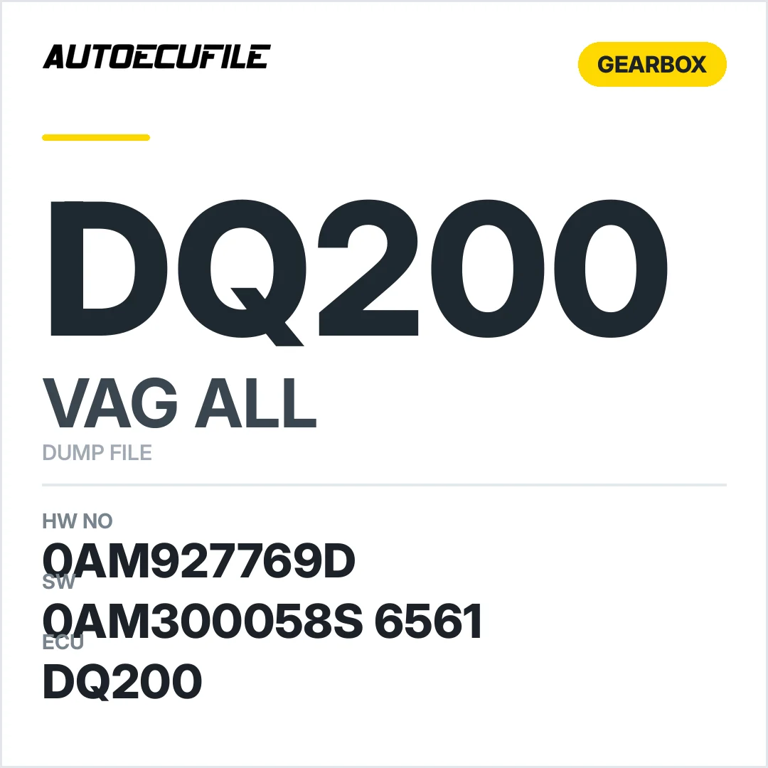 VAG GEARBOX DQ200 0AM927769D 0AM300058S 6561  DUMP