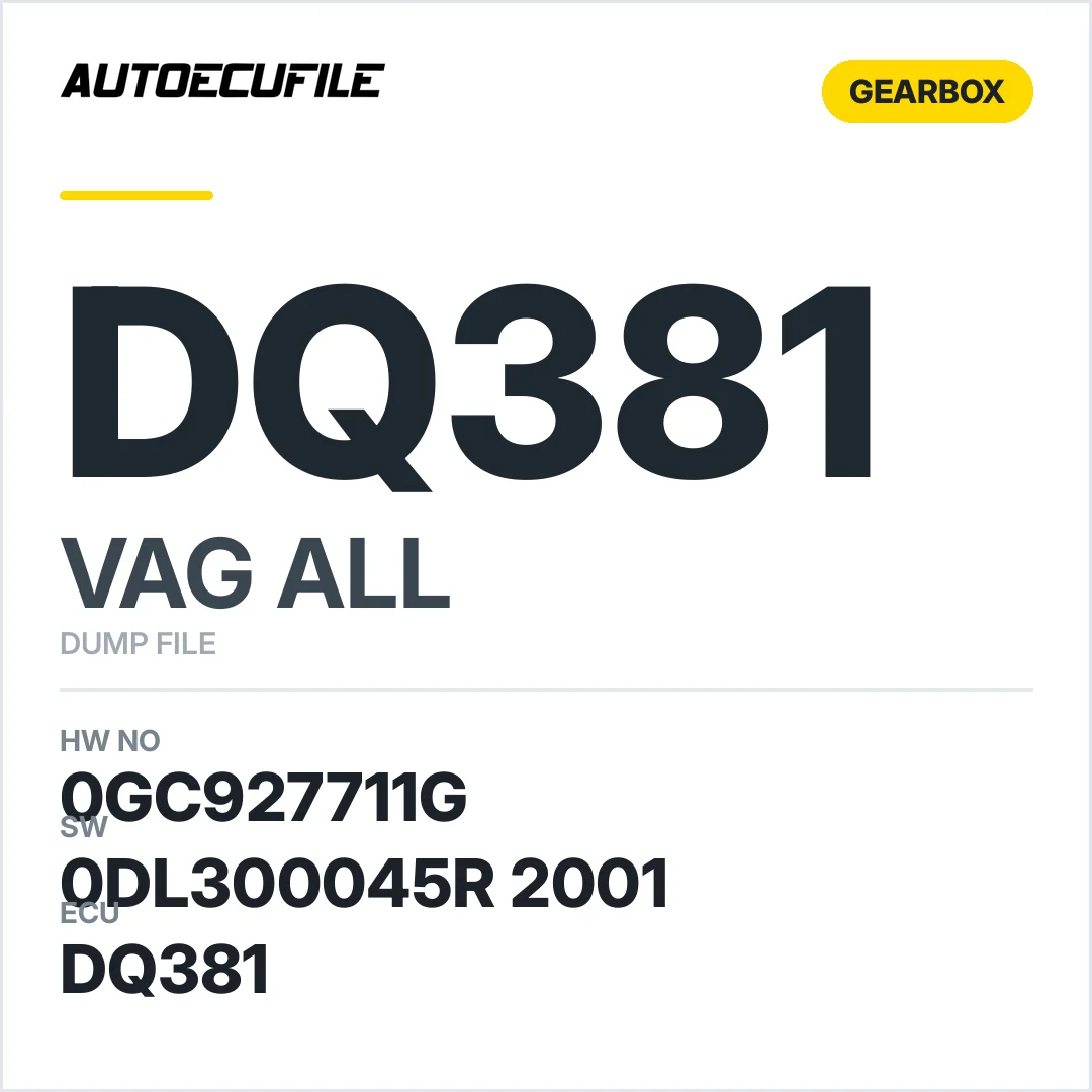 VAG GEARBOX DQ381 0GC927711G 1034420266 0DL300045R 2001 DUMP