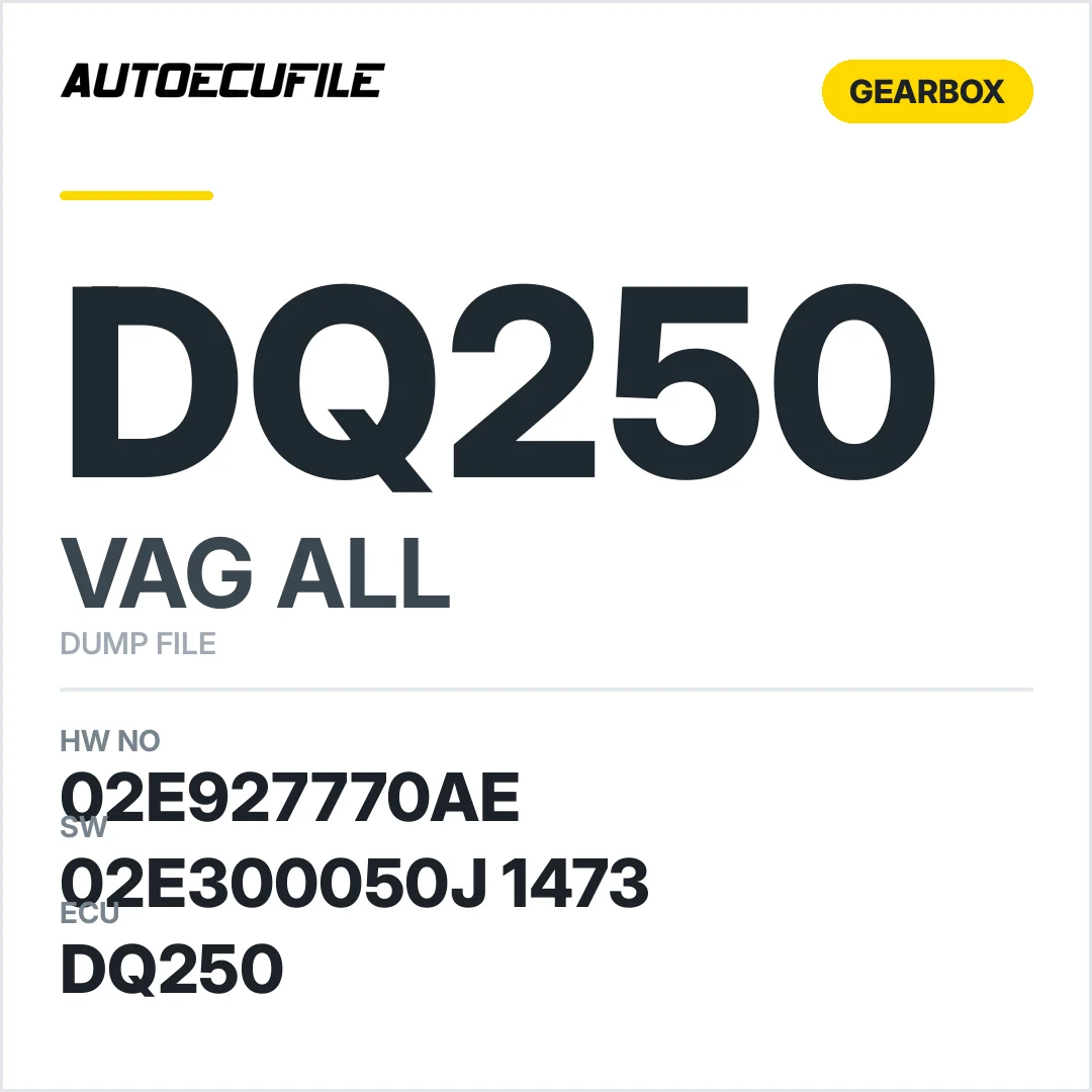 VAG GEARBOX DQ250 02E927770AE 02E300050J 1473 DUMP