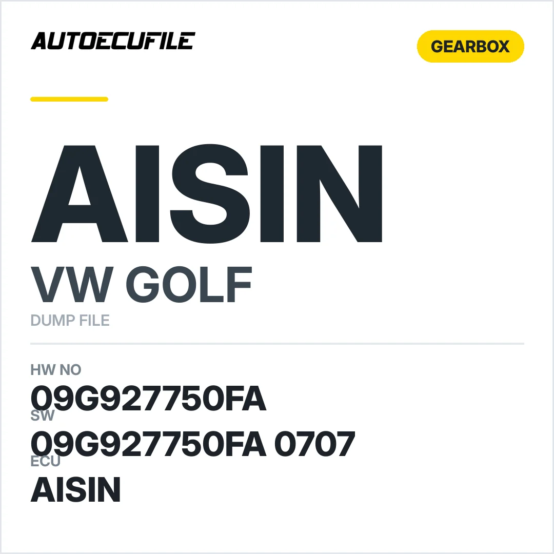 VW GOLF GEARBOX AISIN 09G927750 FA  09G927750FA 0707 DUMP