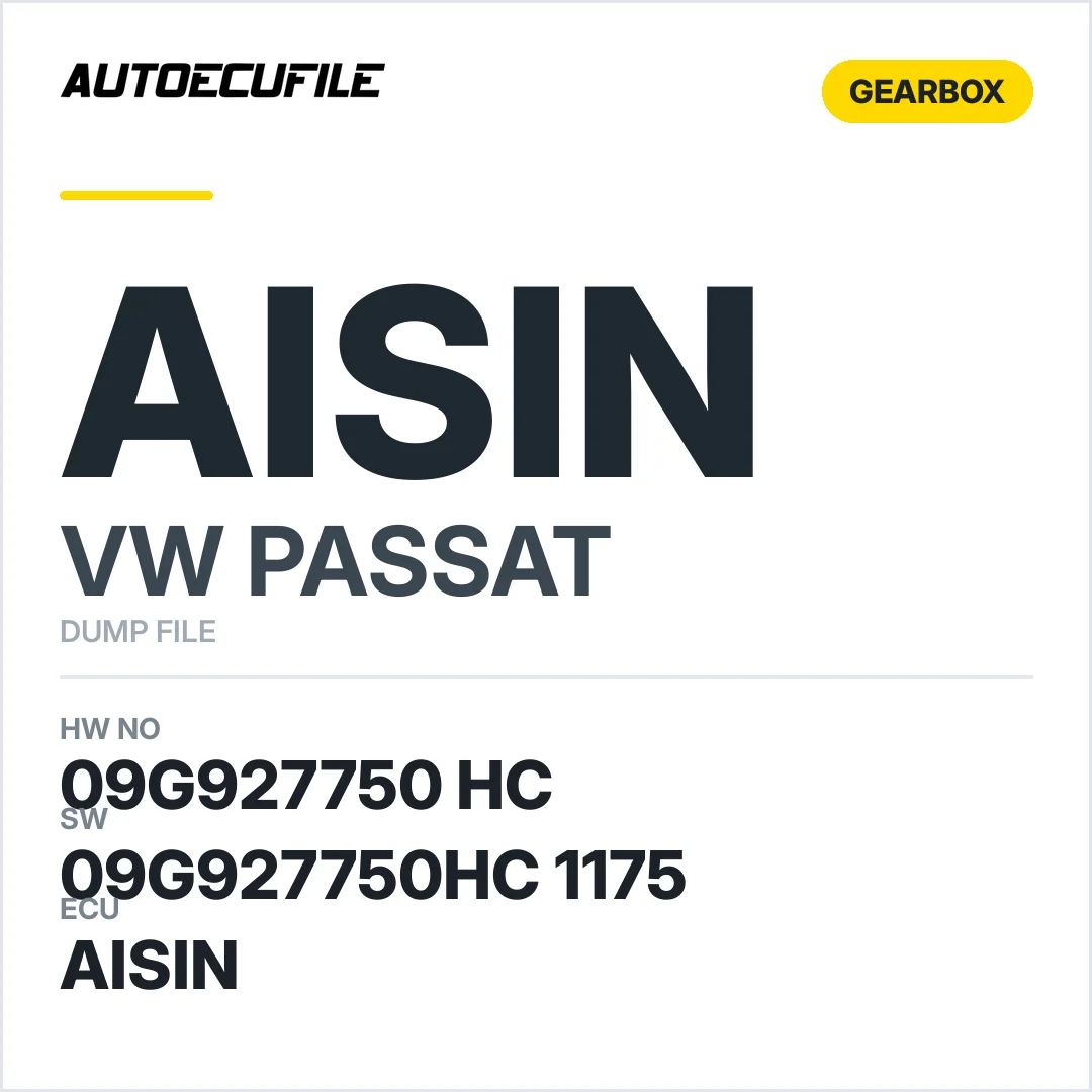 VW PASSAT GEARBOX AISIN 09G927750 HC 09G927750HC 1175 DUMP