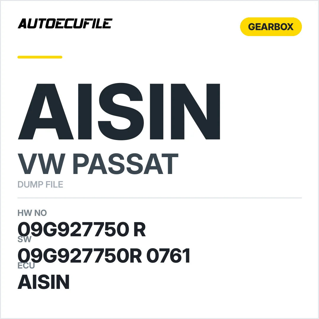 VW PASSAT GEARBOX AISIN  09G927750 R 09G927750R 0761 DUMP