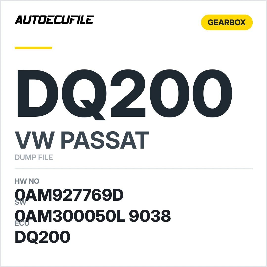 VW PASSAT GEARBOX DQ200 0AM927769D 0AM300050L 9038  DUMP
