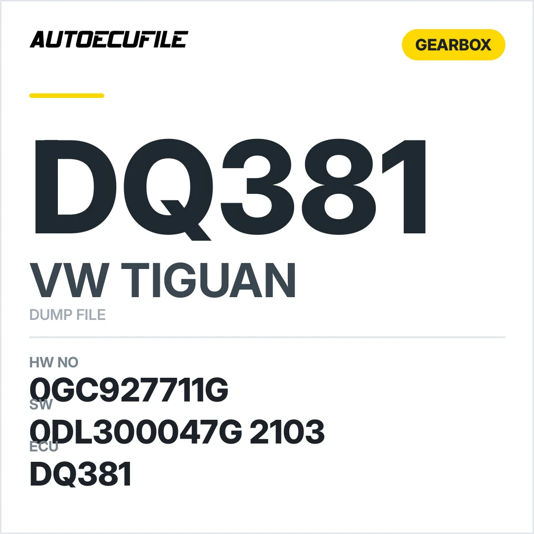 VW TIGUAN GEARBOX DQ381 0GC927711G 1034420266 0DL300047G 2103 DUMP